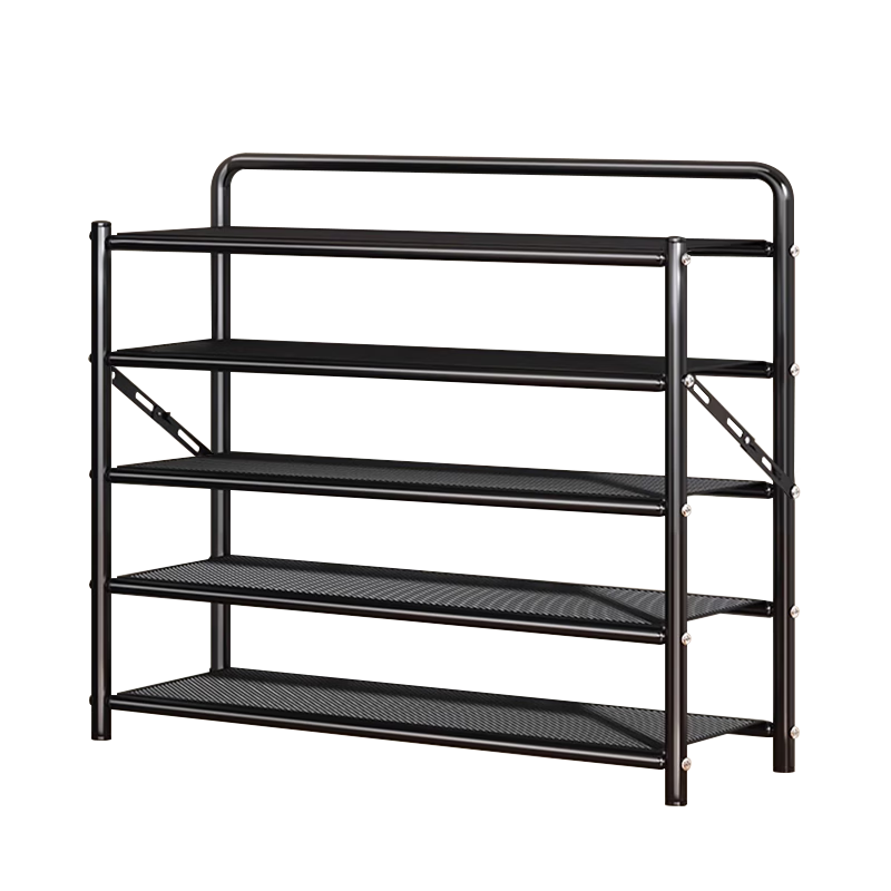Yaoying Shoe Rack Home Multi-layer Foldable Shoe Cabinet Small Apartment Shoe Storage Organizer YJ23 Black 5 Layers 50cm