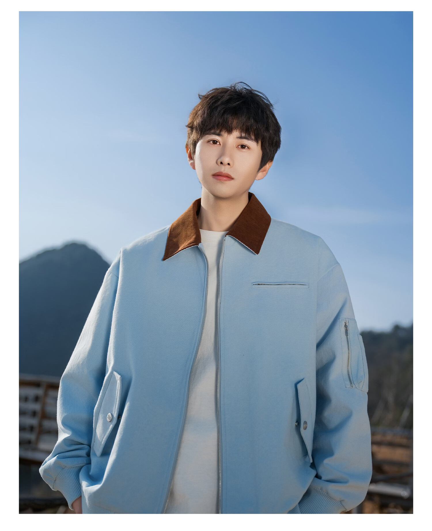 Foss Phil Vintage Lapel Jacket Men Spring Autumn New Trendy Loose Casual Workwear Coat DQC8533 Apricot White XL 6