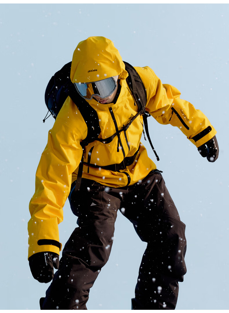 Nan En [Ice Dome] 25 New Professional Waterproof Warm 3L Ski Jacket P Cotton RECCO Ski Coat Sea Pine Yellow XS 10