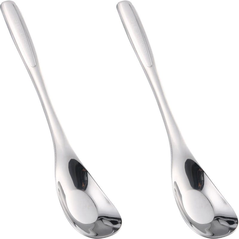 Guangyi Spoon, Soup And Rice Spoon, 316L Stainless Steel Food-Grade Tableware, Yuanbao Spoon, Children's Spoon, 2-Piece Set, GY8670