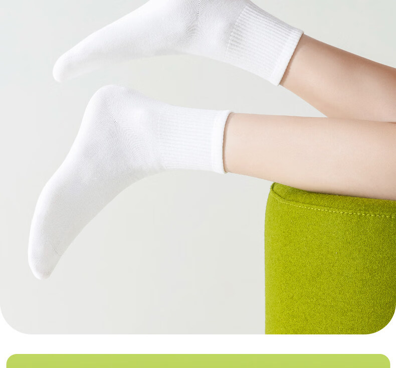 Guxu Disposable Socks Summer Thin Ice Silk Socks Women Travel Daily Use Mid-Calf Cotton Socks Black and White 1