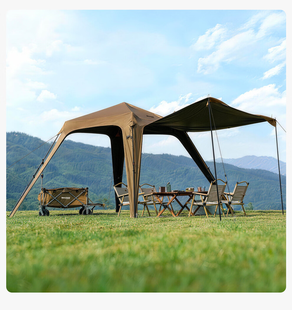 Westfieldoutdoor, Myfei Outdoor Camping Equipment, Self-Standing Quick-Open Canopy, Tarpaulin Door Curtain Accessories 6