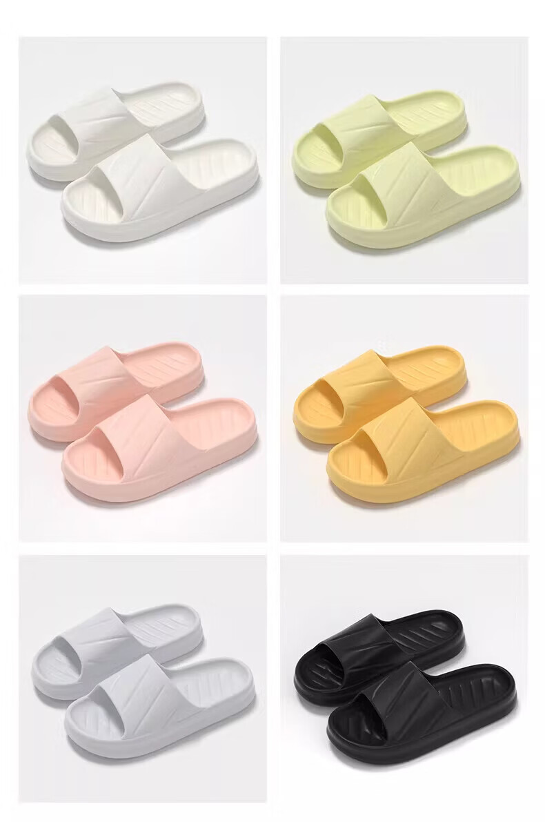 Seven-Color Spinning Men's EVA Lightweight Soft Sole Indoor Home Non-Slip Couple Bathroom Four Seasons Women's Slippers Gray Size 44-45 13