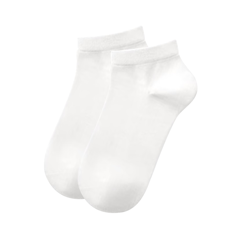 Beianshi Disposable Socks for Women Portable Travel Socks Sweat-Absorbing Breathable Sports Cotton Socks Women's White Short Tube 7 Pairs Pack