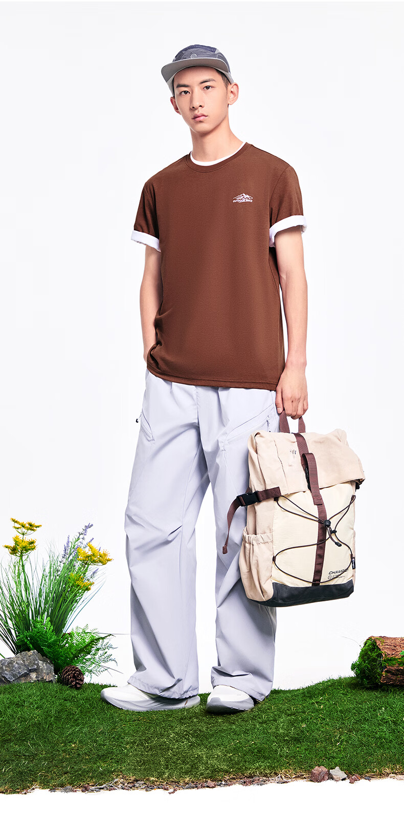 Erke Antibacterial Men's Sports Short Sleeve T-Shirt Summer New Solid Color Crew Neck Running Casual Base Layer Tee 22
