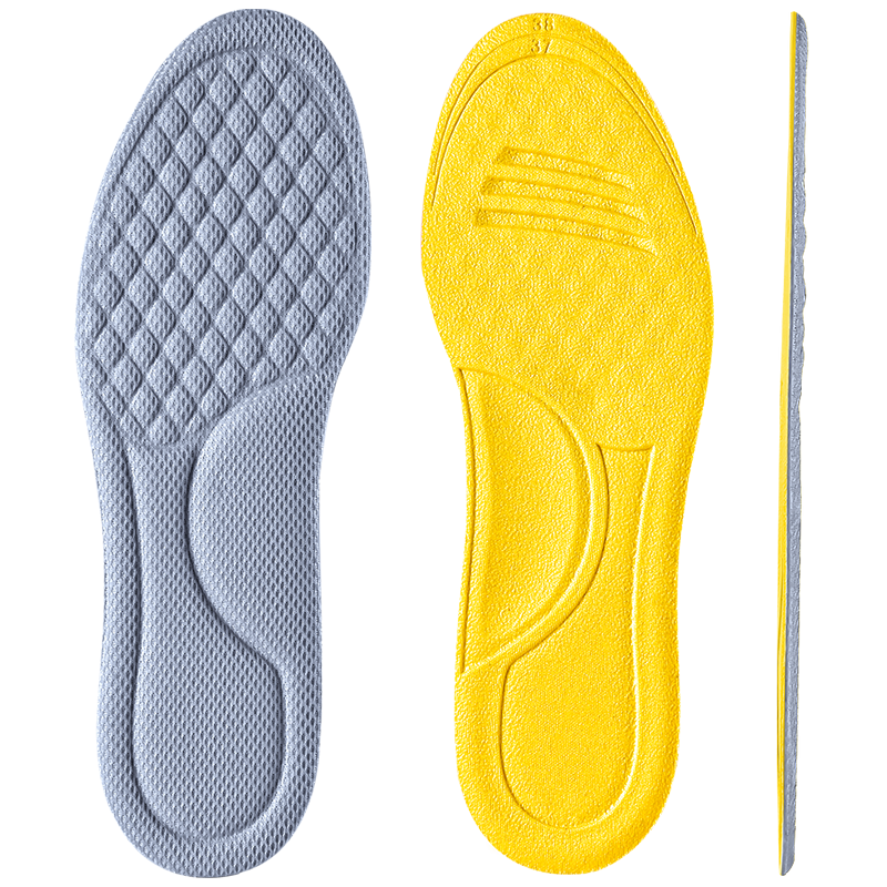 Footprint Tribe Mugwort Deodorant Insoles for Men Sweat-Absorbing Breathable Odor-Removing Antibacterial Summer Thin Leather Shoe Insoles Size 43-44