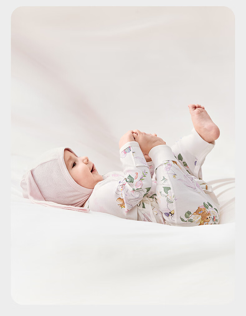 Babycare Soft Long Sleeve Romper Baby Jumpsuit Infant Clothing Qingchuan Blue [Middle Opening] 73cm 32