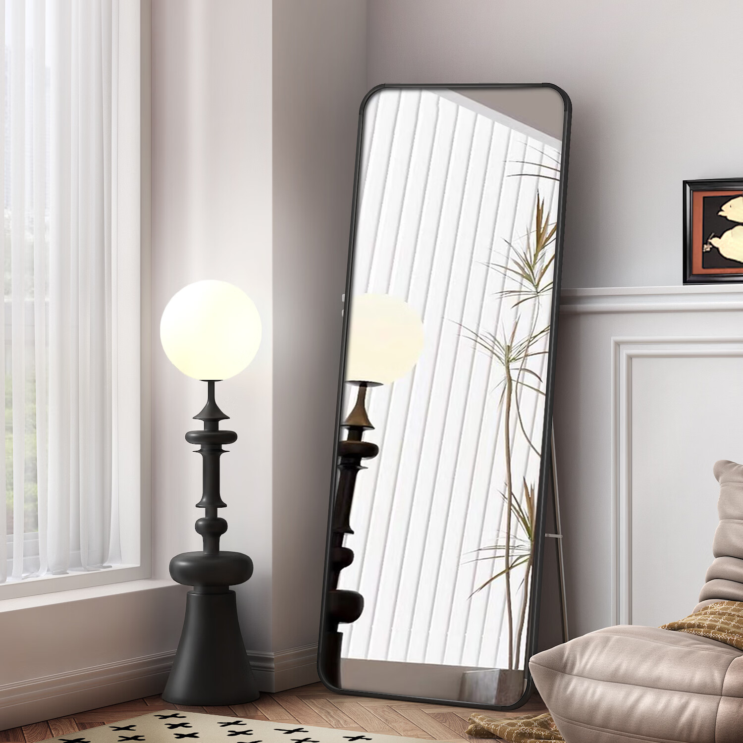 Anerya Full-Length Dressing Mirror Floor Mirror Home Wall-Mounted Bedroom Makeup 3D Fitting Mirror for Girls