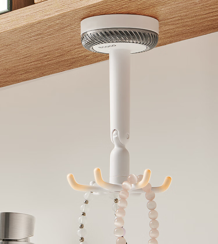 Ecoco Suction Cup Bathroom Hook Six-Claw Rotating No-Drill Wall-Mounted Bath Ball Hair Tie Storage Rack Adhesive Hook Kitchen Utensil Holder 6