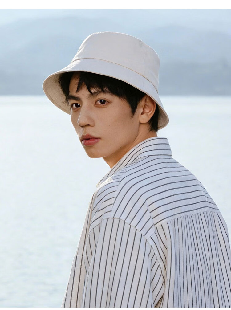 Zhenxiang Men's Solid Color Simple Versatile Bucket Hat Sun Protection UV Protection Summer Spring P1179 15