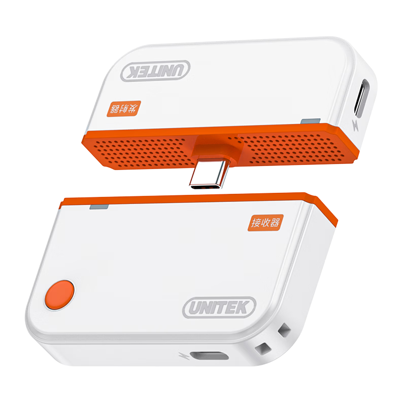 UNITEK Wireless Screen Mirroring Device HD Type-C Point-to-Point Direct Projection Dual Mode HDMI Wireless Transmission Projector Dual 5G Mobile Phone Tablet to TV Monitor Screen Sharing Tool