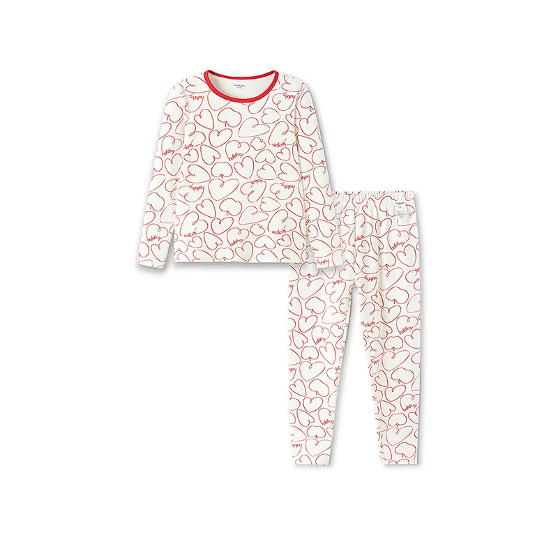 Balabala Kids Children's Underwear Set Girls 2026 New Spring Red Pajamas Sleepwear Baby Autumn Clothes New Year