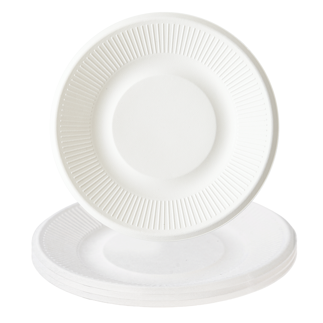 Temeiju 7-Inch Disposable Plates, Cake Paper Plates, Thickened Biodegradable Dinner Plates, Outdoor Tableware, Pack of 50, 18.2cm