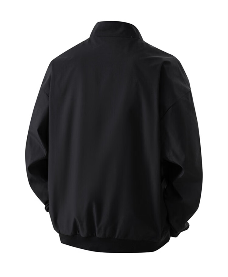 JEEP SPIRIT Men's American Style Flight Jacket Spring Casual Loose Workwear Coat Black M 2