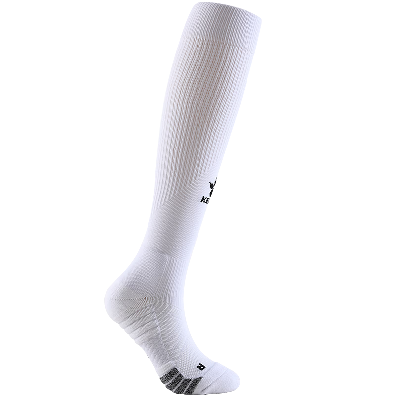 KELME Over-the-Knee Long Football Socks Lycra Antibacterial Odor-Resistant Professional Match Elite Non-Slip Terry Bottom Socks Sky Blue M