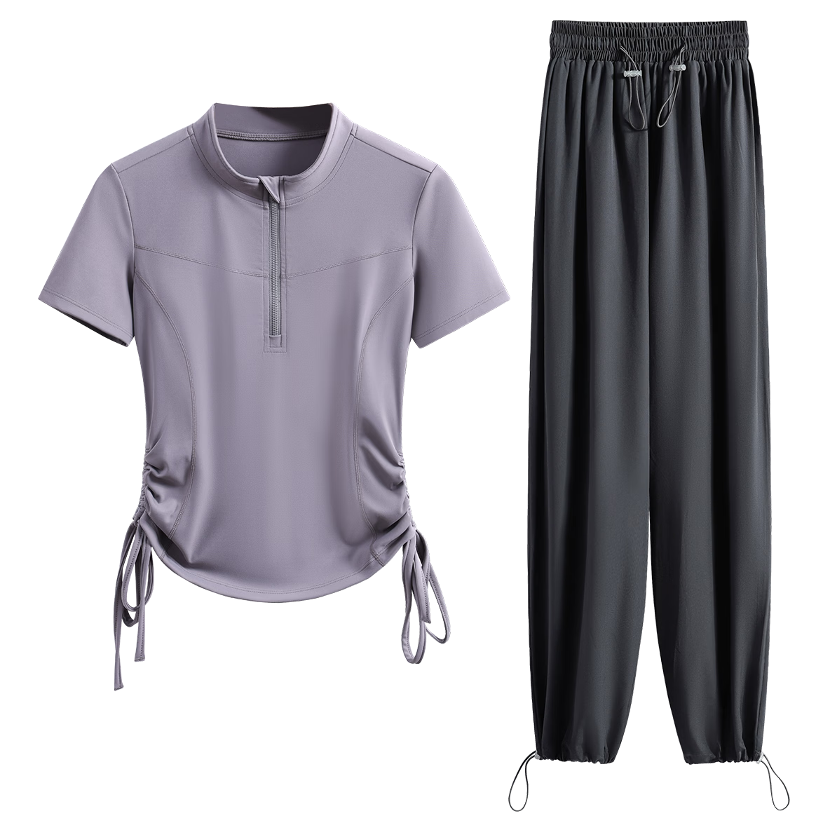 Baisirong Professional Women's Badminton Short Sleeve Outdoor Cycling Fitness Yoga Quick-Dry Running Sports Set Plus Size
