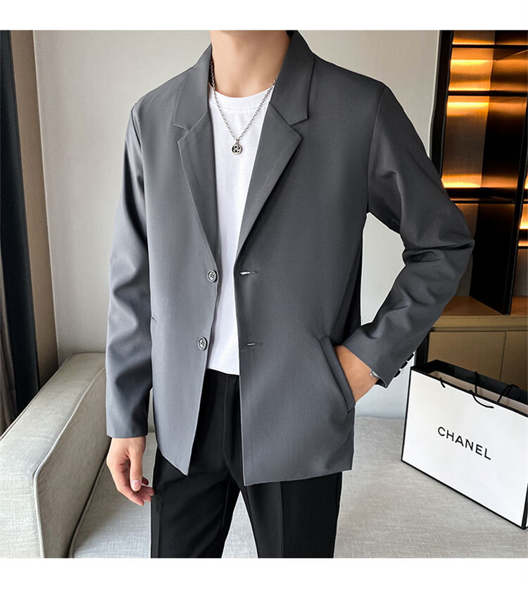 TUCANO Men's Casual Slim Fit Blazer Suit Jacket Korean Style Trendy Formal Groom Best Man Wedding Banquet 16
