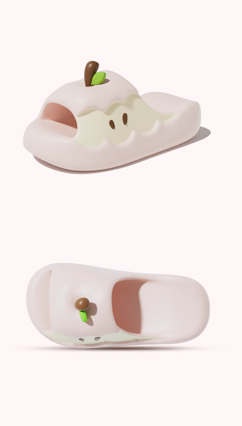 Chedoir Mandarin Duck Apple Women's Summer Cute Cartoon Home Non-Slip Shower Couple Slippers Outdoor Sandals 14
