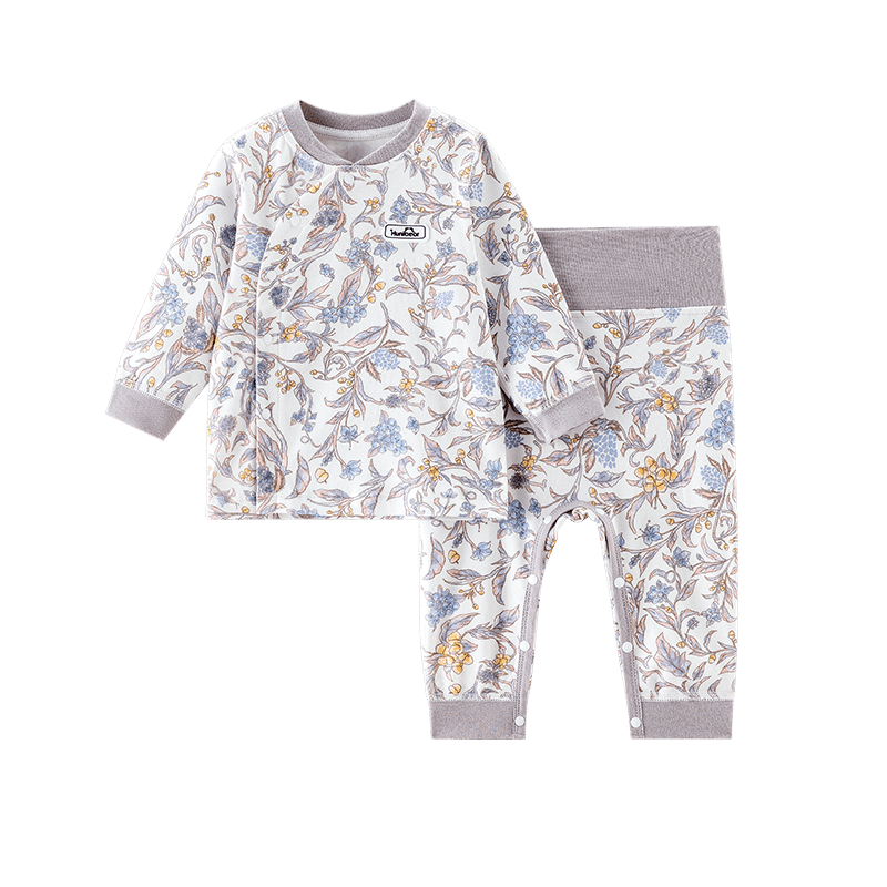 Happy Little Bear Baby Warm Cotton High-Waist Belly Protection Two-Piece Set Autumn Long Johns for Kids
