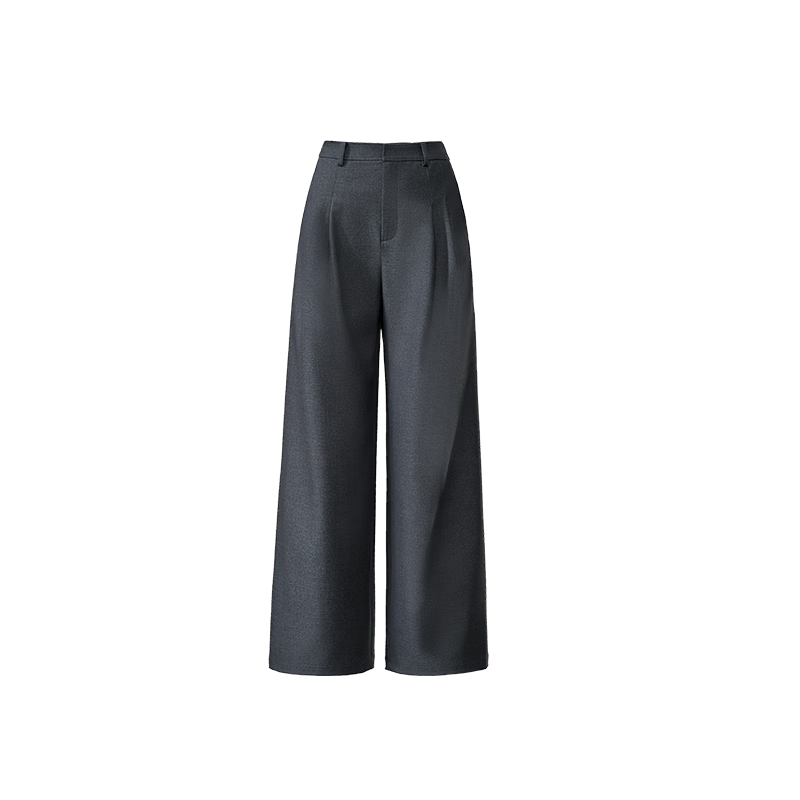 ESE-Y Lyocell Acetate Wide-Leg Suit Pants for Women 26 Spring New High-Intelligence Commuting Wide Straight Pants Gray 31