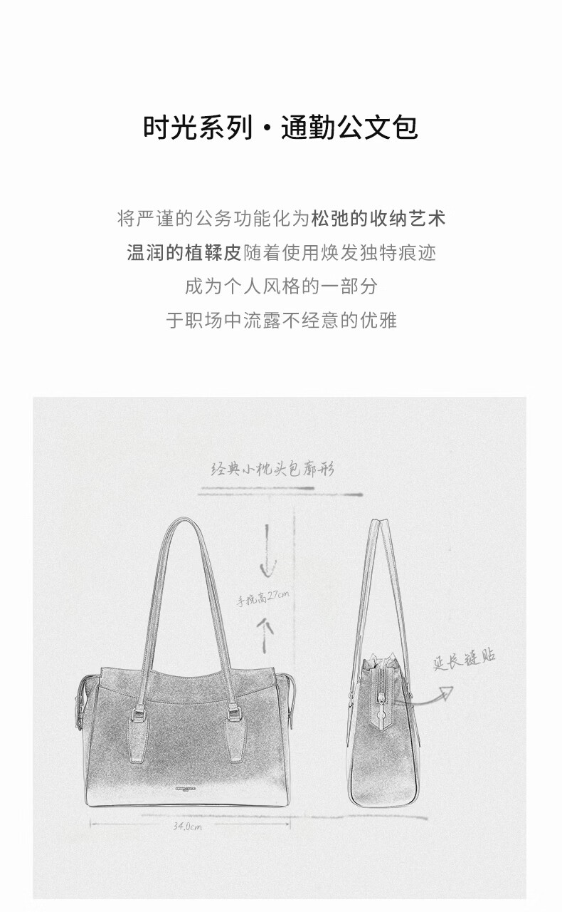 Pierre Cardin Women's Vegetable Tanned Cowhide Leather Briefcase Large Capacity Genuine Leather Shoulder Bag 2026 Women's Day Gift 2