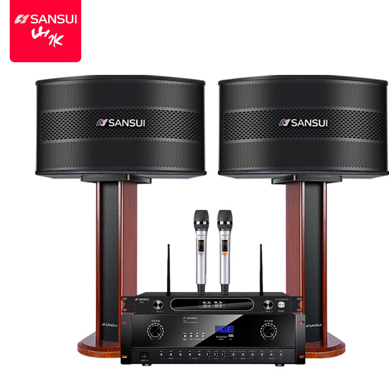 SANSUI H11 Home KTV Sound System Home Theater KTV All-in-One Smart Karaoke Speaker Professional Amplifier Complete K-Song Speaker Set