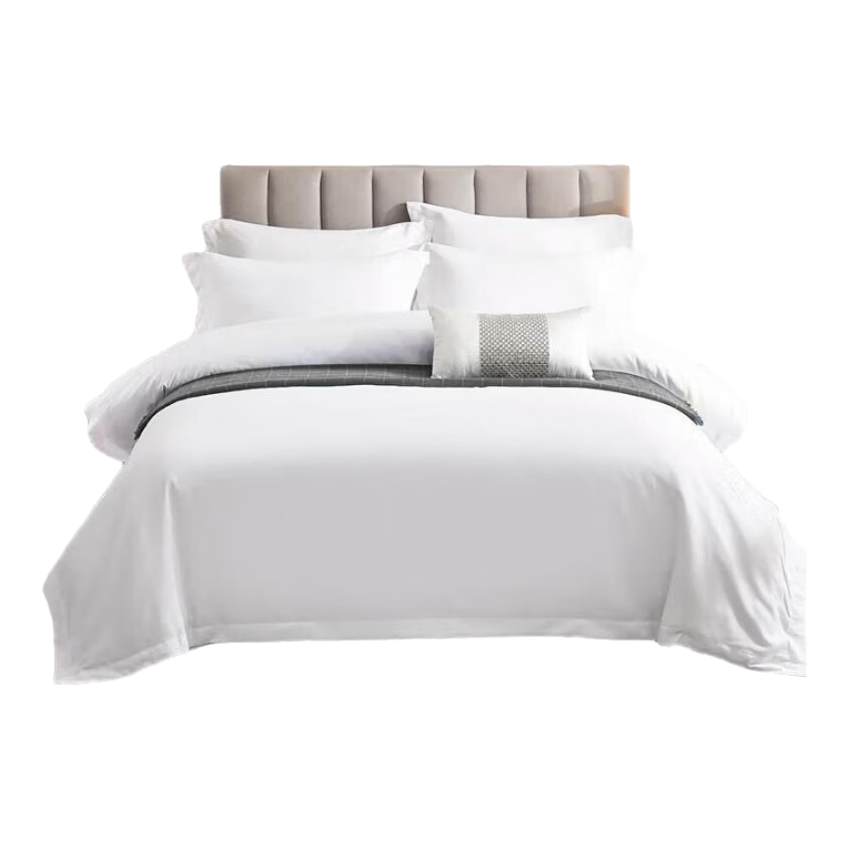 Yuan Life White Hotel Bedding Set 4-Piece + Pillow Core + Quilt Core All-Season Quilt for 1.5m Bed