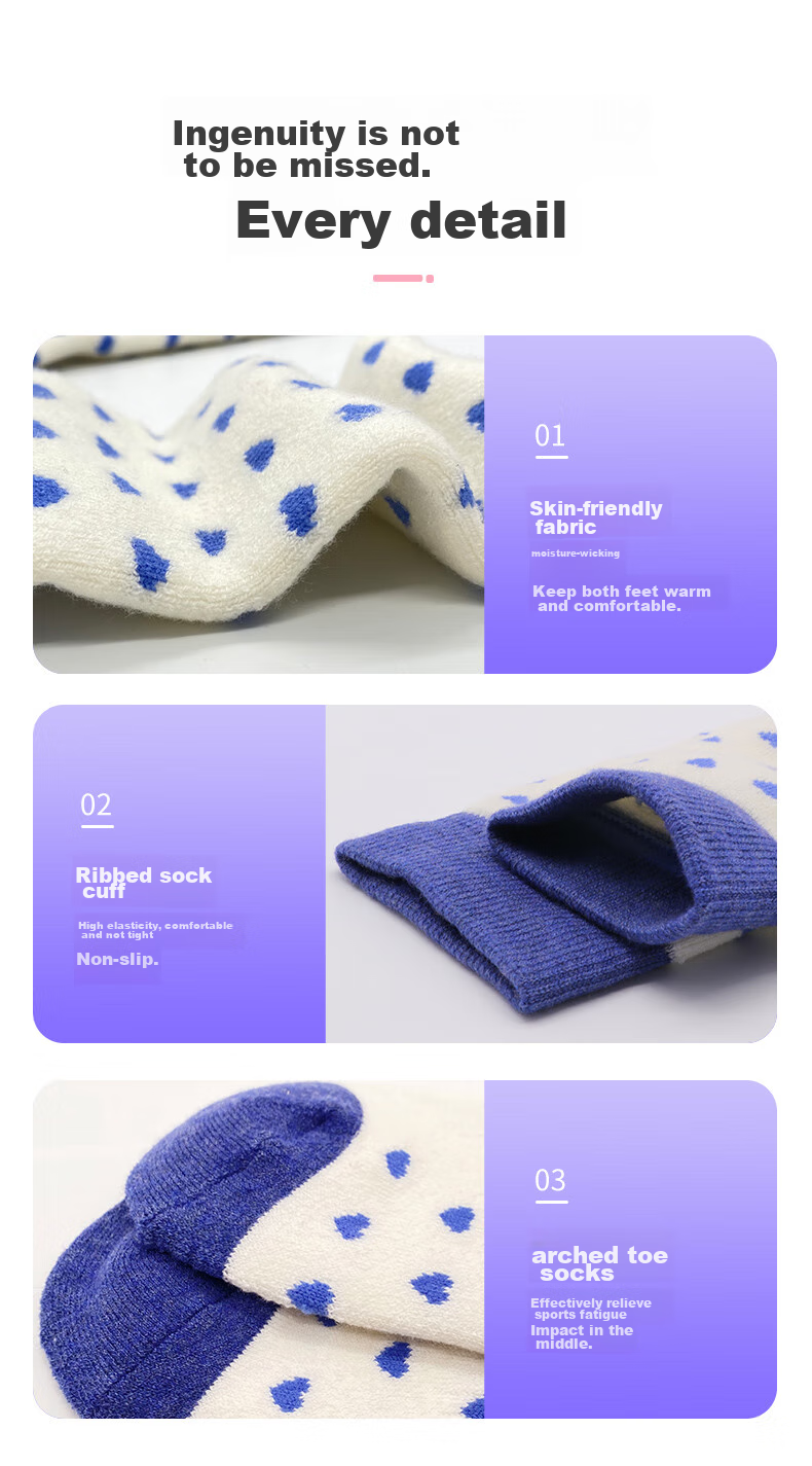 COCOLIC Children's Ski Socks, Thickened And Warm, Containing Wool, High Tube, Combed Cotton Cycling Socks, CCS-1001 8