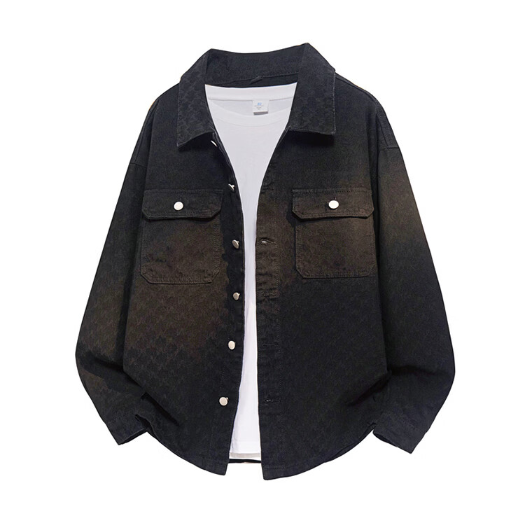 Pierre Cardin Korean Style Loose Fit Men's Summer Casual Workwear Denim Jacket Top Dark Blue XL 12