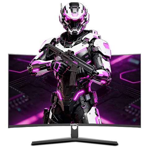 HPC 31.5-Inch 2K Monitor, Gaming 165Hz High-Definition 120% SRGB R1500 Curved Screen, HDR Technology, Low Blue Light, Flicker-Free Gaming Display HC32QV
