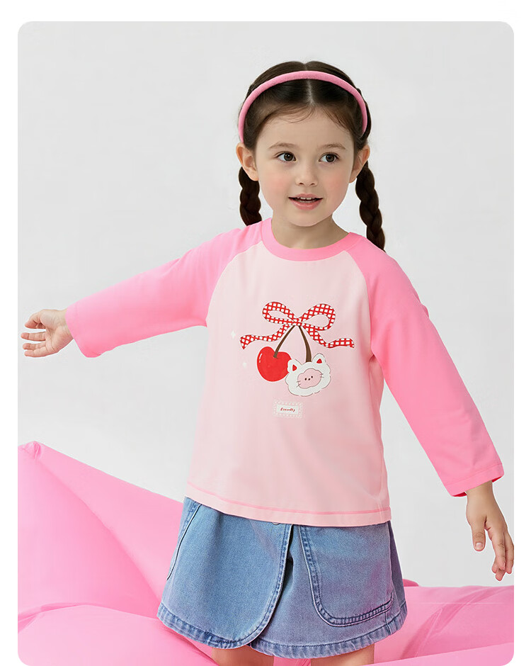 BALABALA 【balaOne】 Kids Long Sleeve T-Shirt Boys and Girls 2026 Spring Autumn Cotton Cute 24