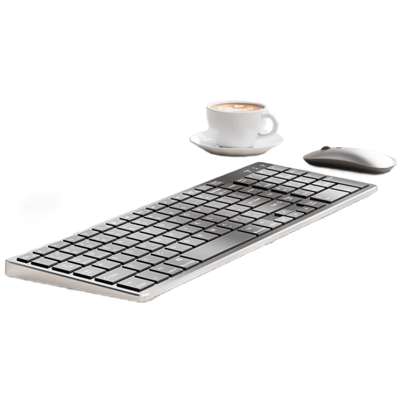 EWEADN Wireless Keyboard and Mouse Set Silent Bluetooth Dual-Mode Laptop Desktop Business Office Typing Portable Ultra-Thin Scissor-Switch 102-Key Rechargeable Keyboard and Mouse Combo