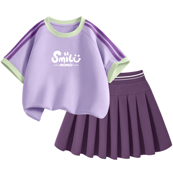 Disney Girls' Sportswear Set 2026 Summer New Breathable Comfortable Versatile Cute Girls' Clothing