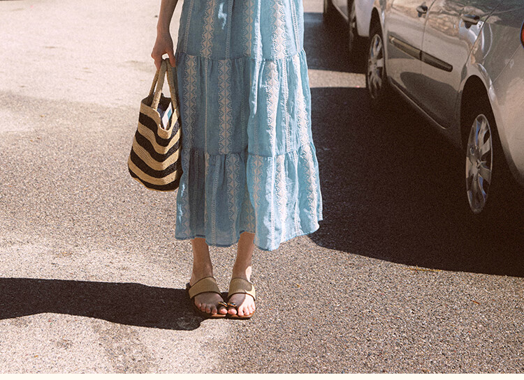 AtlanticBeach New French Style Seaside Vacation Dress Women Autumn Loose V-Neck Embroidered Mid-Length Cover-Up Sun Protection Wrap Dress 19