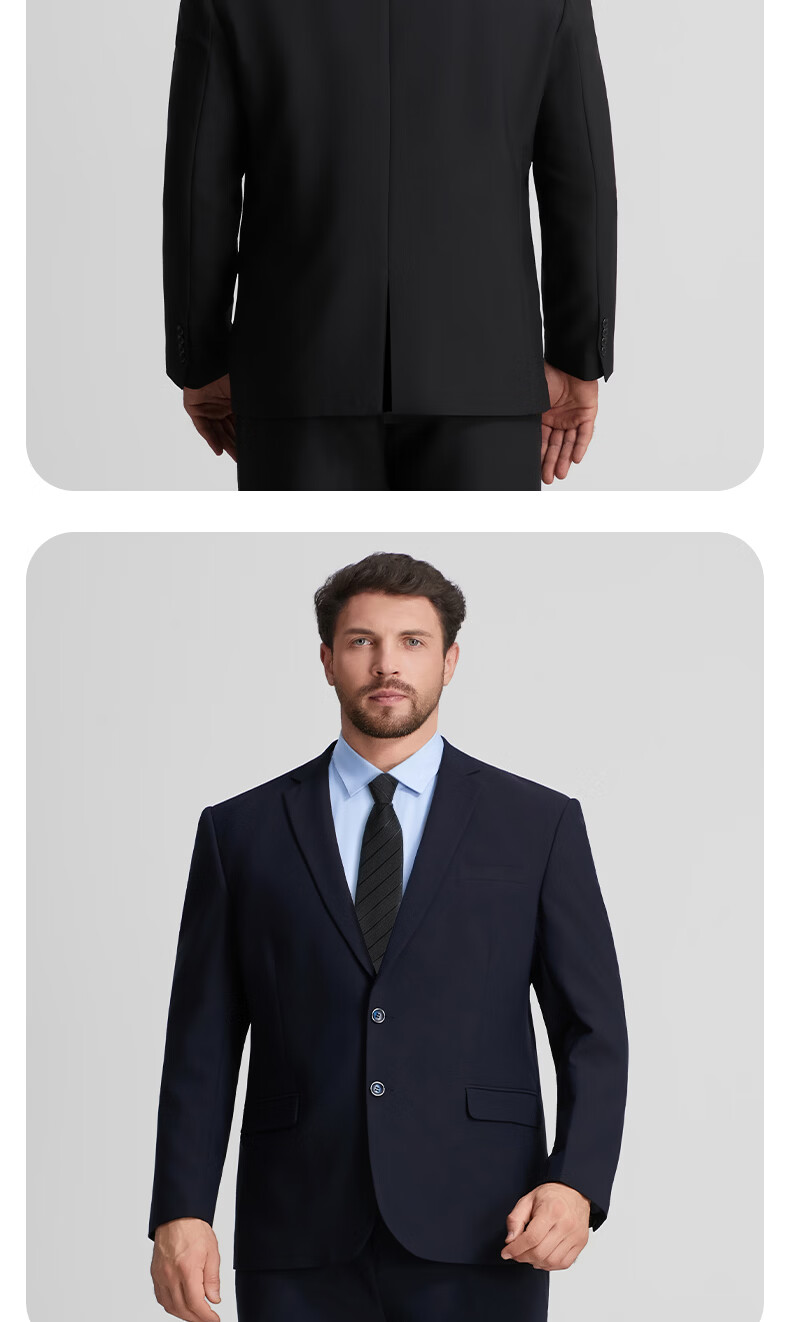 Plus Size Men's Blazer Loose Slim Fit Stretch Professional Suit Jacket Black 7XL 11