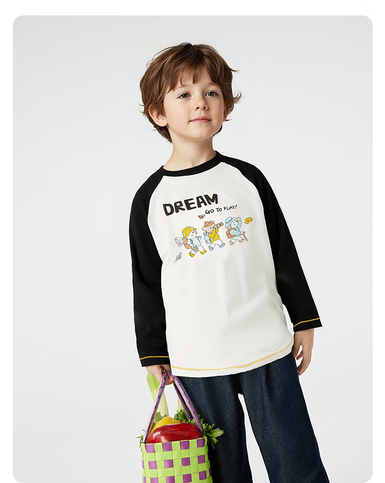 BALABALA 【balaOne】 Kids Long Sleeve T-Shirt Boys and Girls 2026 Spring Autumn Cotton Cute 22