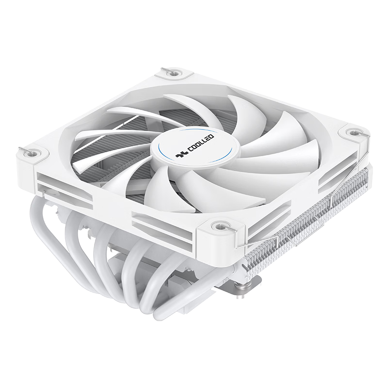 COOLLEO Yitian M67 White Performance Edition ITX Case CPU Cooler 12cm Desktop FDB Fan 6 Heat Pipes Copper Base Reflow Soldering Multi-Platform