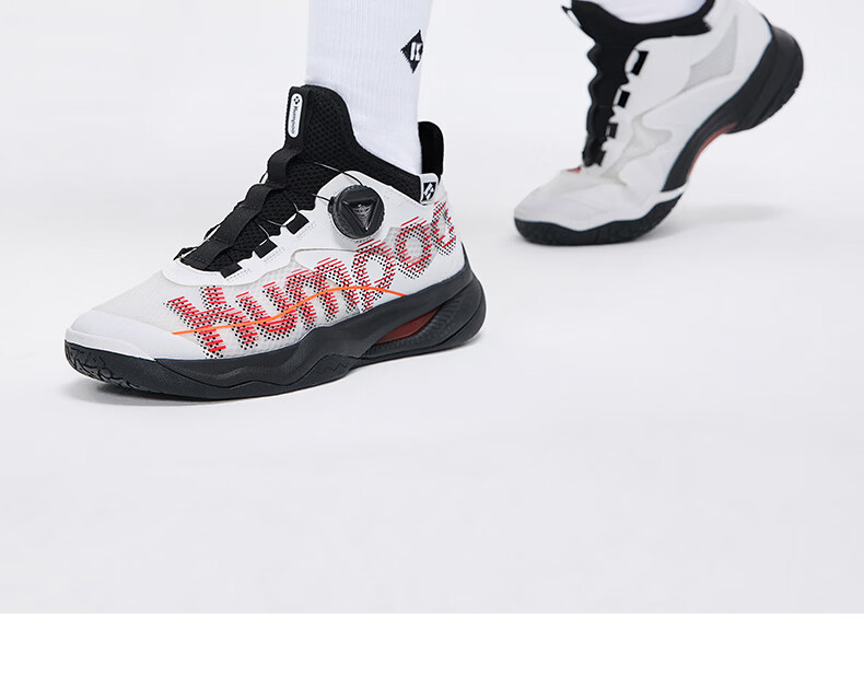 KUMPOO Featherweight Badminton Shoes Shock Absorption Breathable Button Shoelaces Unisex Sports Shoes Thick Sole PRO KH-G826S White Size 40 7