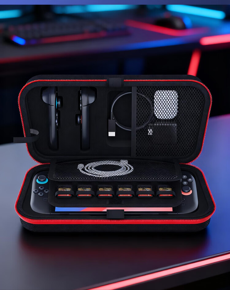 NVV Switch 2 Storage Bag NS2 Game Console Protective Case Portable Handheld Controller Grip Full Set Large Capacity Accessories Shockproof Hard Case NG-P2S 14