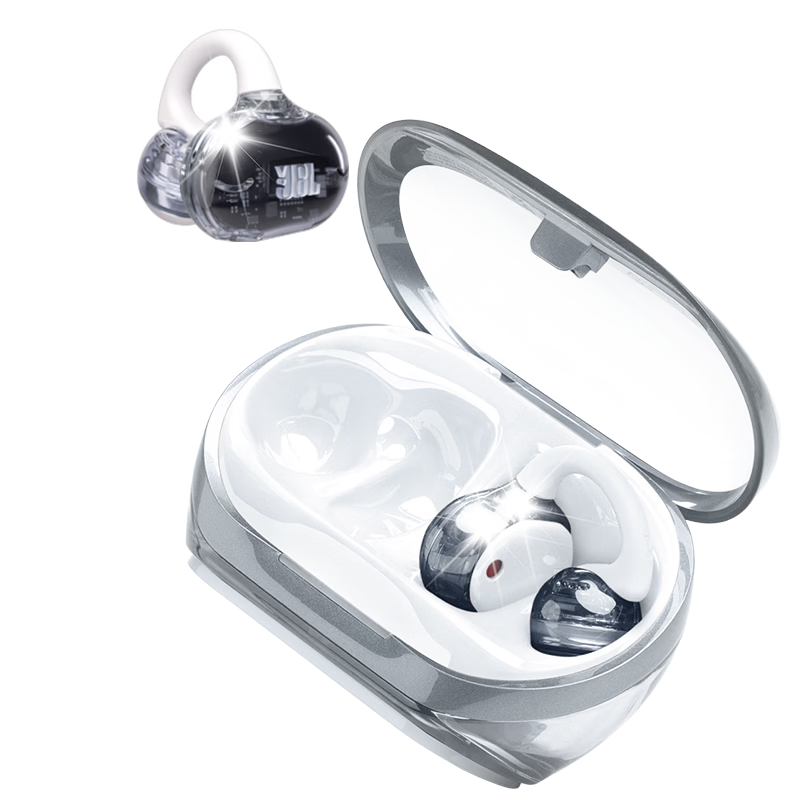 JBL SOUNDGEAR CLIPS Glass Buckle Open Wireless Bluetooth Clip-On Earphones Ear-Hook Non-In-Ear Huawei Compatible Ultra-Long Battery Life Cloud White