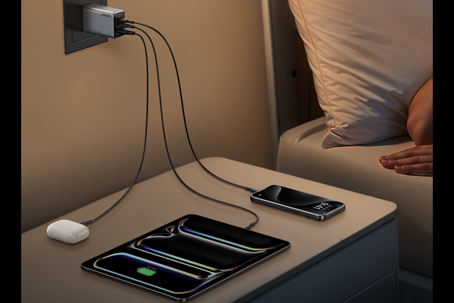 ANKE Prime 67W Charger, Mini Portable Laptop Charger, Type-C GaN Multi-Port PD65W Fast Charging, Compatible with Apple 18 Phones And Laptops, Black 46