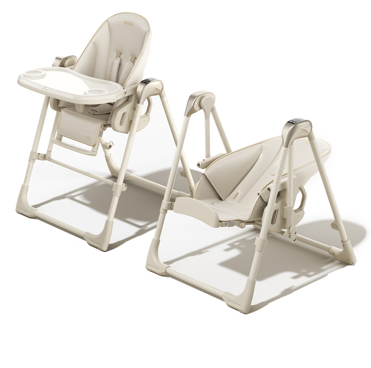 Beiyi 2-in-1 Baby High Chair and Rocker Khaki 70