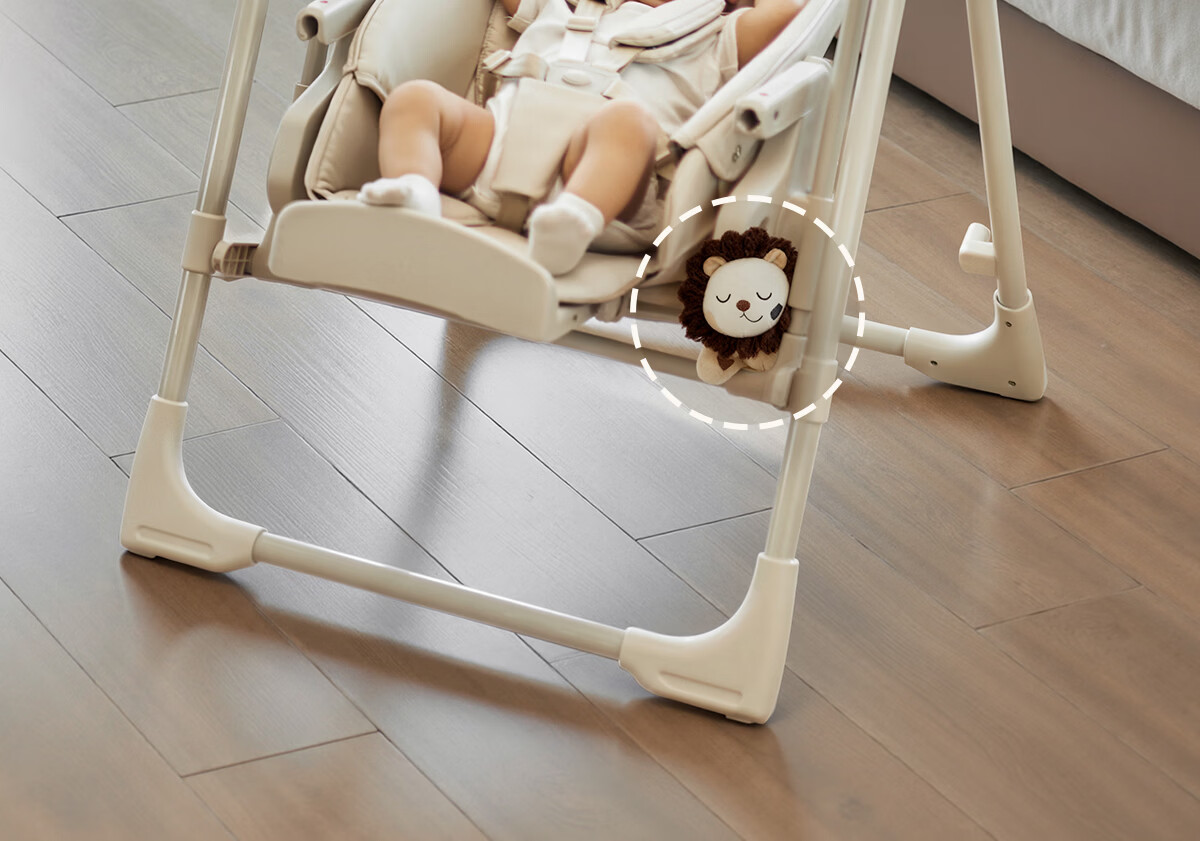 Beiyi 2-in-1 Baby High Chair and Rocker Khaki 35