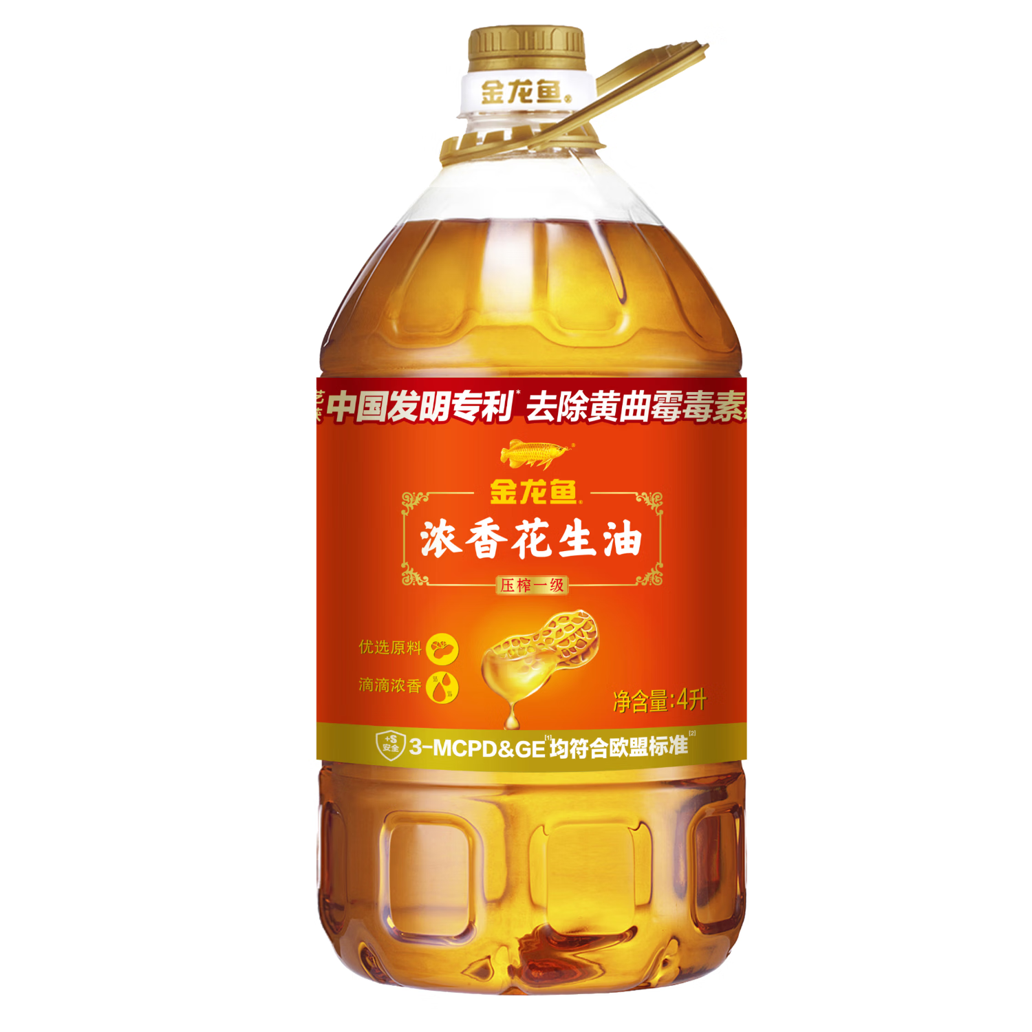 金龙鱼 食用油 【保真花生油】浓香花生油4L(新老包装交替发货)