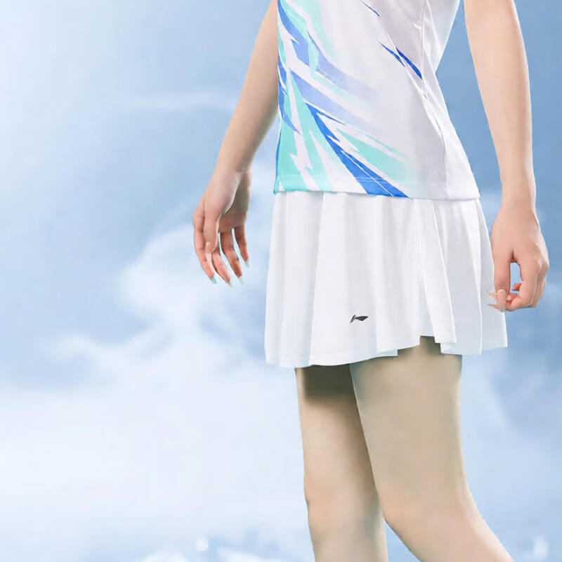 LI-NING Badminton Team Woven Skirt Shorts Breathable Quick-Dry Skirt ASKV014-2 Standard White M