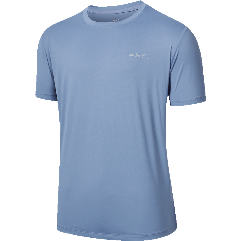 Erke Men's Summer Sports Short Sleeve T-Shirt Ice Cooling Quick-Dry Round Neck Running Shirt Solid Color Casual Base Layer Top