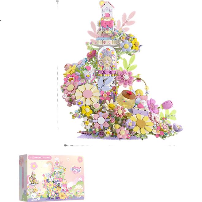 Конструктор Senbao Building Blocks Unicorn Sweetheart Flower Castle RiCO AB0225, для девочек, от 7 лет