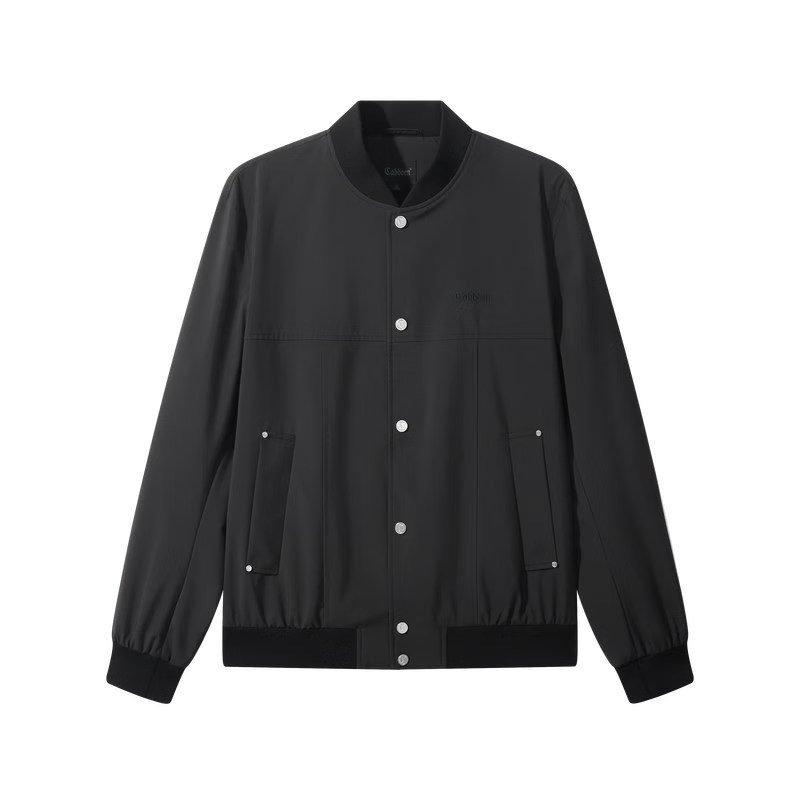 CABBEEN Heavy Embroidered + Three-Proof Baseball Collar Jacket Men Plant Pattern Design 2026 Spring Stretch Durable Coat