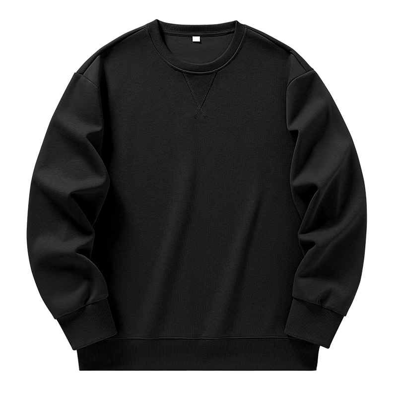 Baleno Men's Winter Fleece-Lined Casual Crewneck Sweatshirt, Versatile Youth Outdoor Warm Loose Fit Pullover