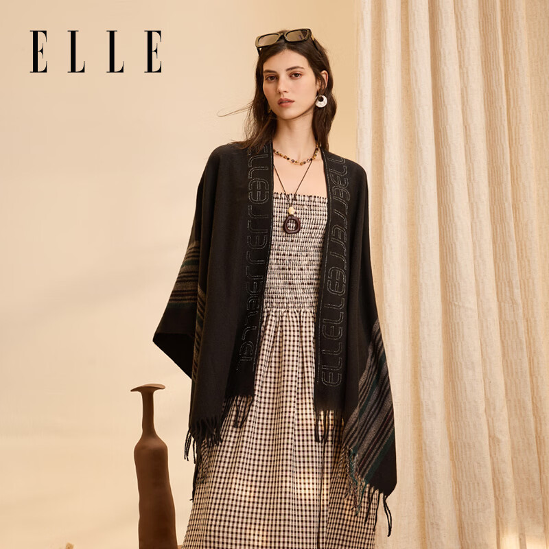 ELLE Women's Warm Shawl Office Essential Summer Air Conditioning Room Nap Travel Gift for Girlfriend